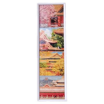 故宫四季春夏秋冬拼图相框装裱300片140*35*35实木相框定制外框架