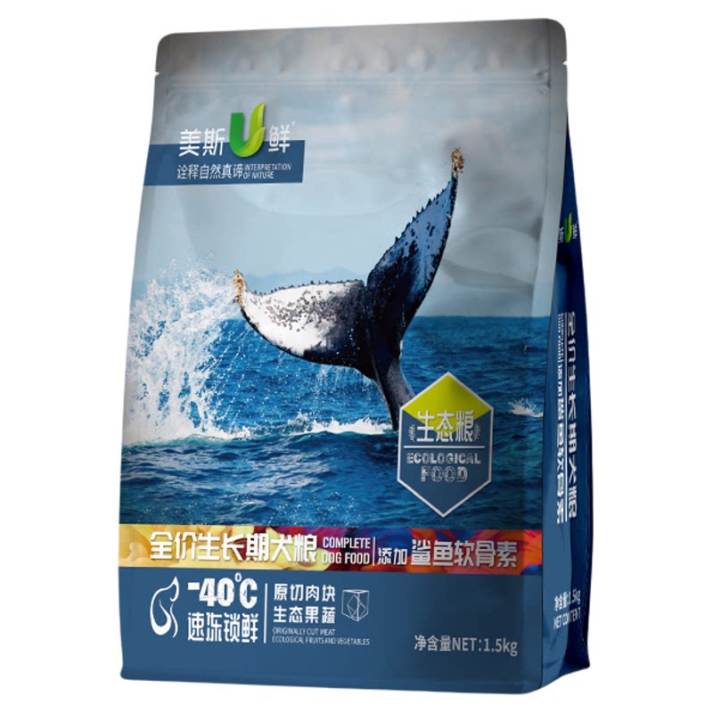 美斯U鲜全价生长期冻干犬粮