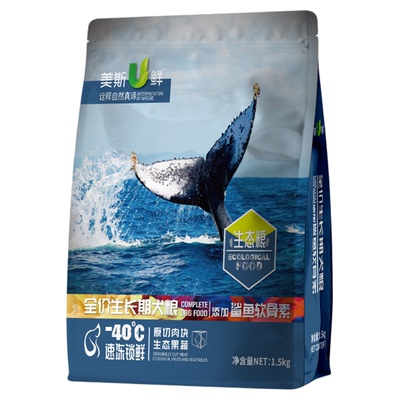 美斯U鲜全价生长期冻干犬粮