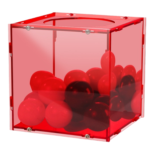 亚克力透明抽奖箱小号大号乒乓球创意公司年会网红盲盒箱抽签摸奖开口球抽奖箱道具幸运抽奖摇奖盒可折叠定制
