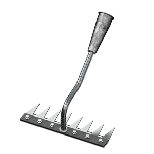 锰钢耙子多功能除草工具农用锄头五齿铁钉耙锄草神器犁地种菜农具