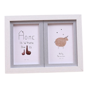 创意韩版连体相框摆台婚纱照宝宝影楼挂墙6寸7寸照片组合文艺像框