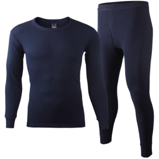 雅鹿秋衣秋裤女男士纯棉青年全棉毛衫套装薄款保暖内衣 不加绒