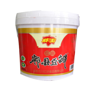 四川特产川红骄10斤郫县林涛打碎红油豆瓣酱餐饮装打细桶装大弘润