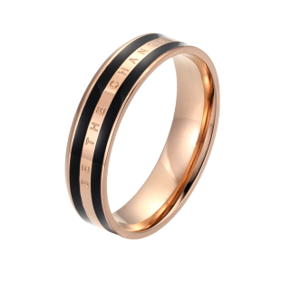 食指单身戒指男闭口大码冷淡风ins潮钛钢黑金高级感小众个性指环