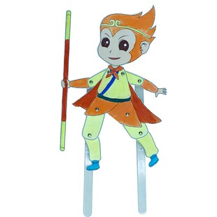 西游记皮影戏中国风手工diy材料小学生双脚钉制作人偶孙悟空纸质