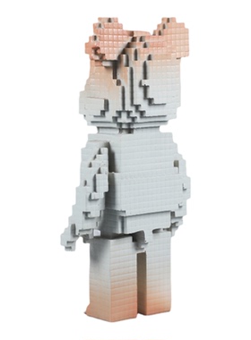 卡通树脂橙色渐变马赛克暴力熊