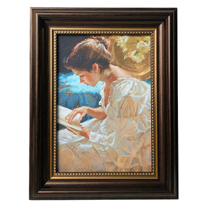 欧美式10寸复古装饰画挂画桌面摆件卧室客厅玄关背景墙古典油画