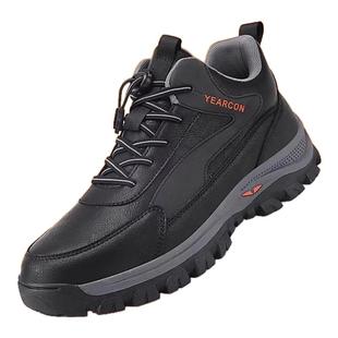 意尔康爸爸鞋秋冬季加绒棉鞋中老年人舒适防滑一脚蹬健步鞋妈妈鞋