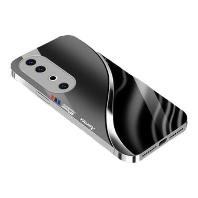 鎏金玻璃壳适用OPPOReno14手机壳新款简约Reno13外壳不沾指纹reno15Pro高颜值Reno14Pro全包防摔手机套男款