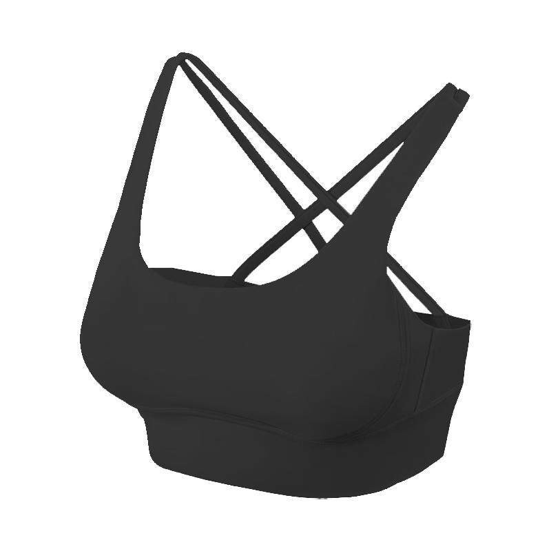Beemen运动内衣女防震中高强度外穿显瘦瑜伽服健身交叉美背文胸夏