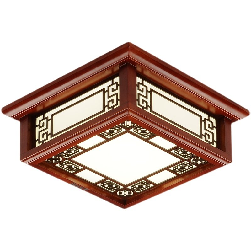 中古风实木走廊过道玄关灯
