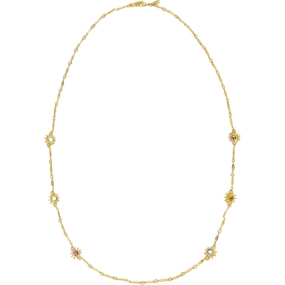 【秒杀】KENNETH JAY LANE 女玻璃镀金项链