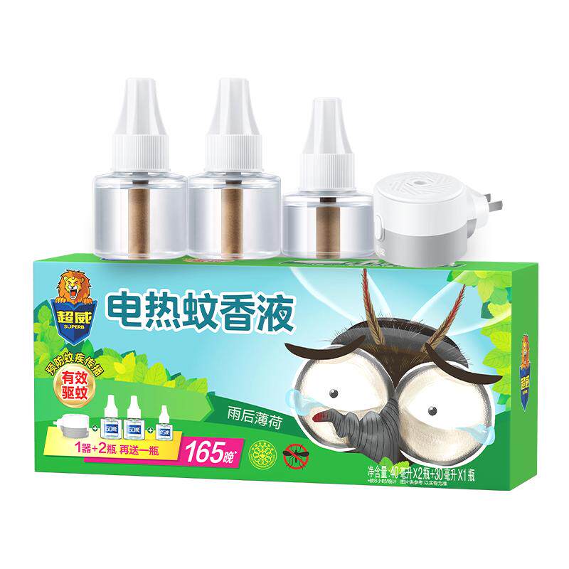 超威电热蚊香液薄荷清香长效驱蚊