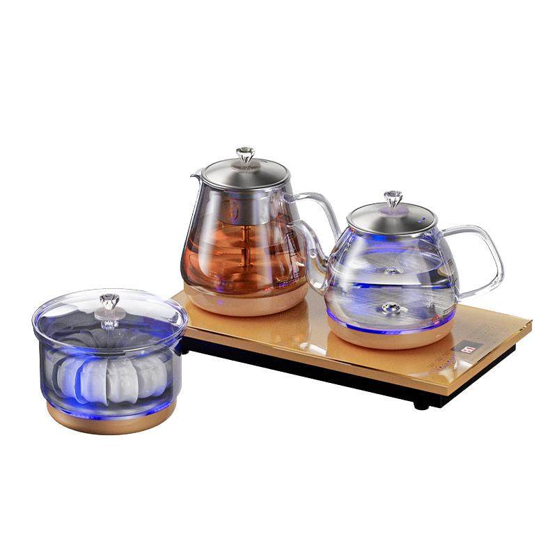 全自动底部双加水电热烧水壶泡茶专用茶台一体茶具茶炉茶盘嵌入式