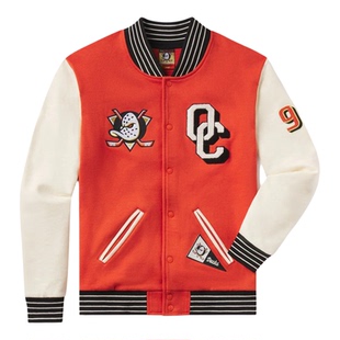 北美NHL阿纳海姆小鸭冰球男女刺绣抓绒连帽立领套头开衫卫衣合集