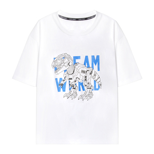 胖男童短袖T恤中大童学生2025新款夏装加肥加大上衣宽松半袖潮流