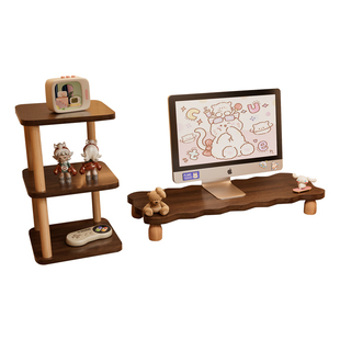 台式电脑增高架显示器增高架显示屏屏幕底座支架桌面键盘托架显示屏垫高底座台式支架桌面收纳架办公桌置物架