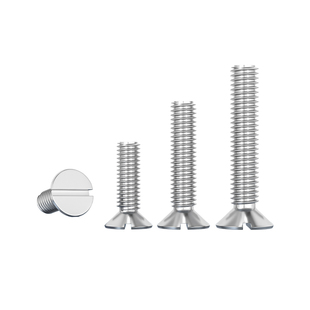 GB68 304不锈钢一字槽沉头螺钉开槽平头螺丝MM2M2.5M3M4M5M6M8M10