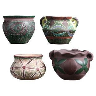 小号地中海多肉花盆红陶陶土家用阳台肉肉粗陶创意陶盆控根陶瓷盆