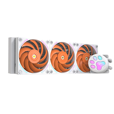 七彩虹COLORFIRE橘影橙台式电脑CPU一体式360橘猫ARGB水冷散热器