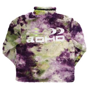 限量无补ADHD秋冬原创无性别扎染羊羔绒外套渐变色宽松摇粒绒夹克