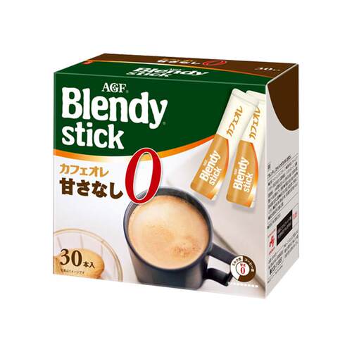 日本AGF blendy stick速溶咖啡意式零砂糖牛奶抹茶微糖原味拿铁30