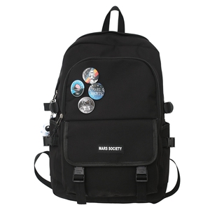 潮牌背包男日系大容量双肩包学生时尚潮流轻便高初中生书包女护肩