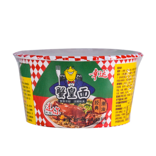 潮汕美味幸运蟹皇蟹黄杯面迷你小杯面正宗潮汕特色风味速食方便