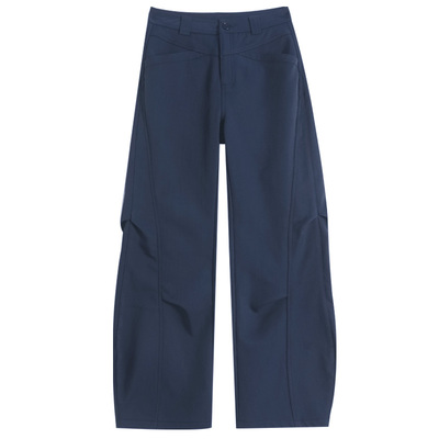 梦舒雅加绒工装弯刀裤女秋冬2025新款高腰显瘦保暖休闲香蕉阔腿裤