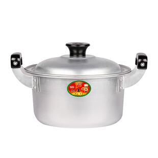 加厚铝小汤锅老式双耳小号煮面锅家用炖锅奶锅燃气铝制迷你小铝锅