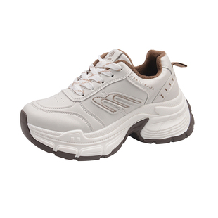 欧洲站加绒厚底老爹鞋女小个子增高2026超火新款春秋季运动休闲鞋