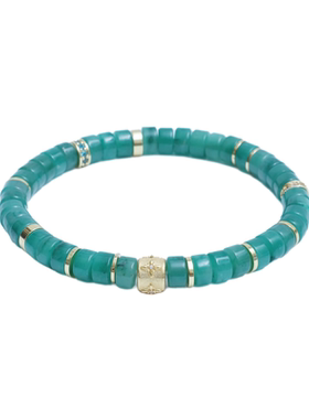 非洲翠冰种飘花翡翠佛珠手串女款