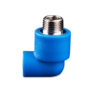 联塑外牙弯头PE管配件大全给水管4分20 25水管外丝管件热熔接头