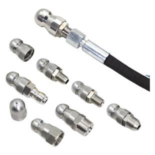 高压清洗车机市政物业下水管道疏通水老鼠蘑菇喷头冲洗1前6后自动