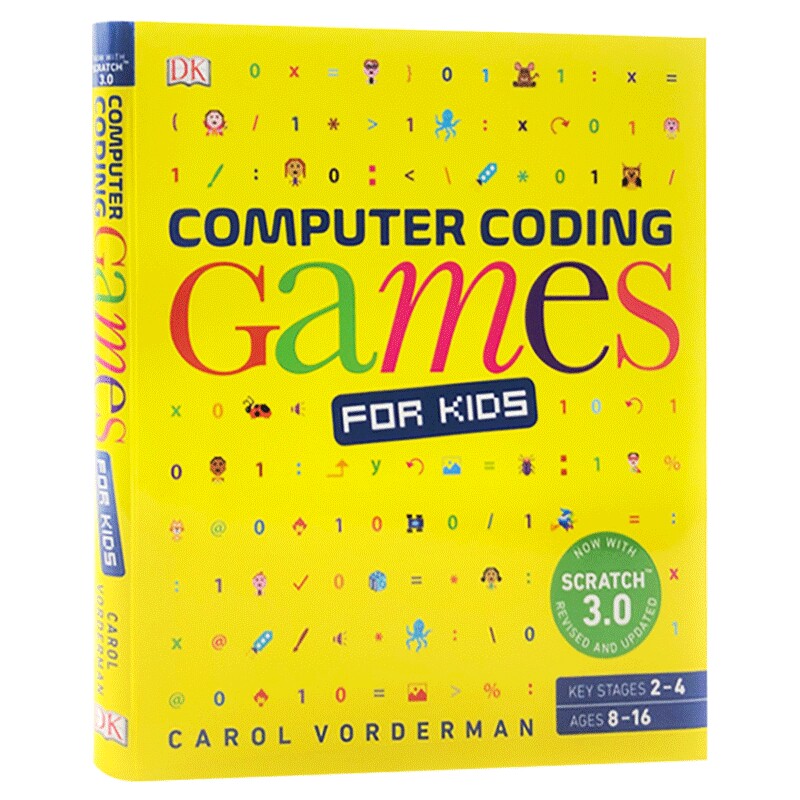 儿童编程游戏指南 Computer Coding Games for Kids 英文原版书 从二进制代码到建筑游戏 编程书籍 进口英语书 DK Children