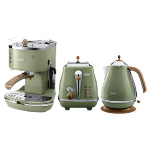 Delonghi/德龙复古系家用办公室EC0310咖啡机 多士炉 电水壶小型