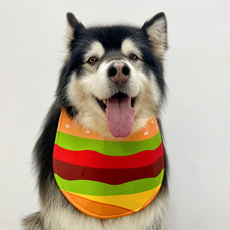 狗狗口水巾 夏季车载可自立接口水围兜 阿拉斯加金毛萨摩中大型犬