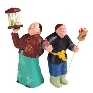 天津泥人张彩塑老民俗人物老北京风情装饰橱窗摆件中国风纪念礼品