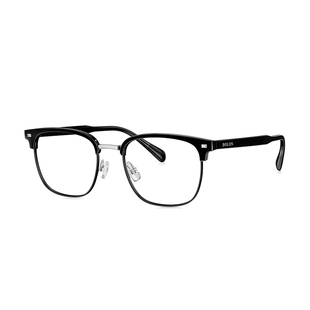 暴龙近视眼镜框男士椰子灰半框眉毛框可配度数变色眼镜架女BJ6127