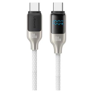 优胜仕30w数显快充适用苹果15promax充电器线PD手机iPhone14快充弯头数据线13加长2米plus车载USB12xs平板11i