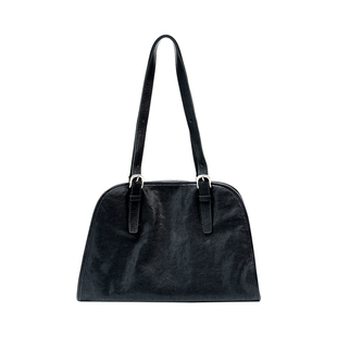 欧米OMI/植鞣胎牛皮敞口保龄球斜挎包轻奢牛皮包大号简约文艺风