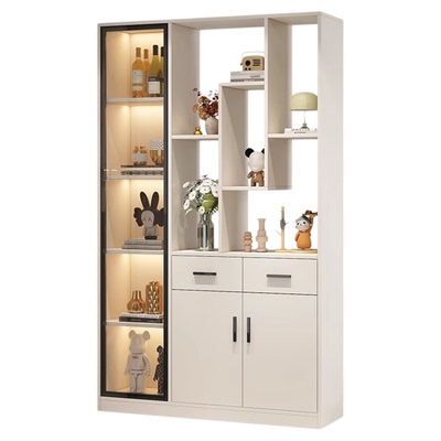 实木玄关柜轻奢风入户靠墙客餐厅隔断柜装饰柜屏风柜储物柜大容量