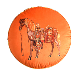 大马抱枕轻奢风家居奢华蒲团坐垫圆形打坐垫飘窗垫静坐茶道榻榻米