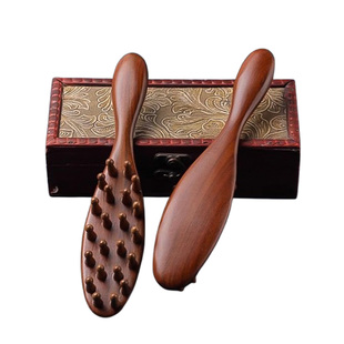 小李子正宗头皮按摩梳檀木梳子头部经络疏通神器女士专用头疗家用