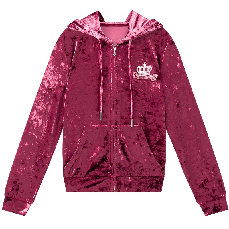 Juicy Couture橘滋春夏新款女装皇冠上衣珠片刺绣彩钻石外套