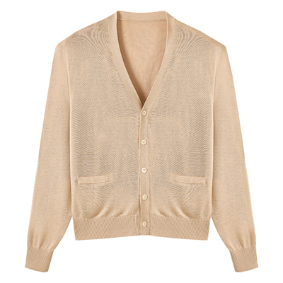 Acmecultum羊绒桑蚕丝针织开衫