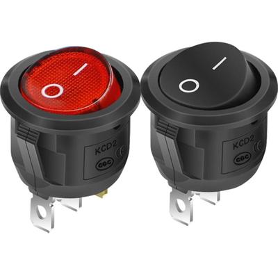 防水船形翘板电源开孔带灯按钮