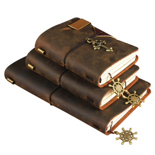 【简装版】复古手账本活页牛皮本日记本记事本tn手帐本旅行笔记本