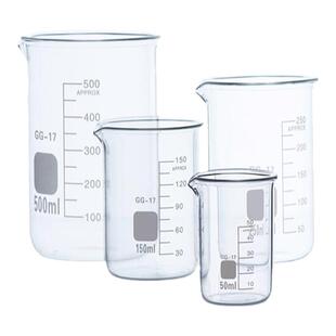 高型玻璃烧杯加厚带刻度高硼硅耐高温加热透明化学实验室器材 Test Tube With Cork A011 Tall Glass Beaker